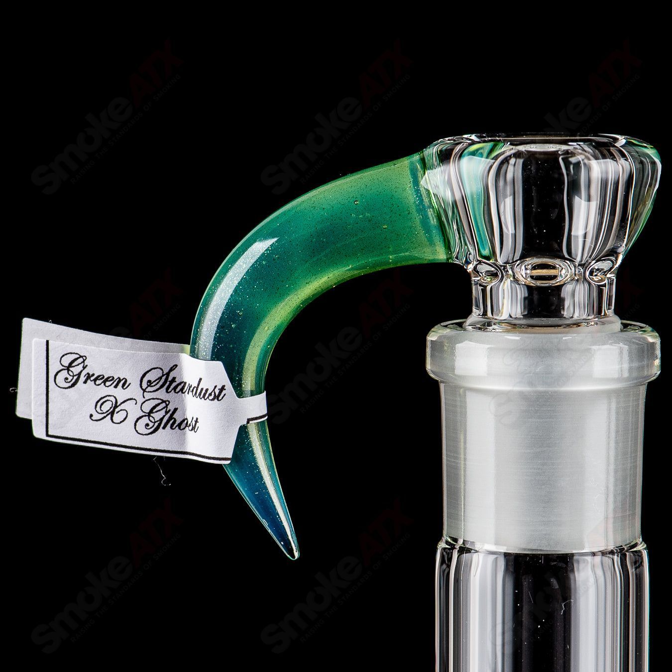 Sovereignty Glass 50x5 Threeline Partial Accent straight glass tube with colorful line design and clear glass finish.