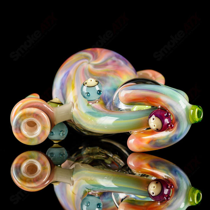 UV Reactive Multicolor Recycler Rig Earl Jr. x Aquarius Glass - Smoke ATX