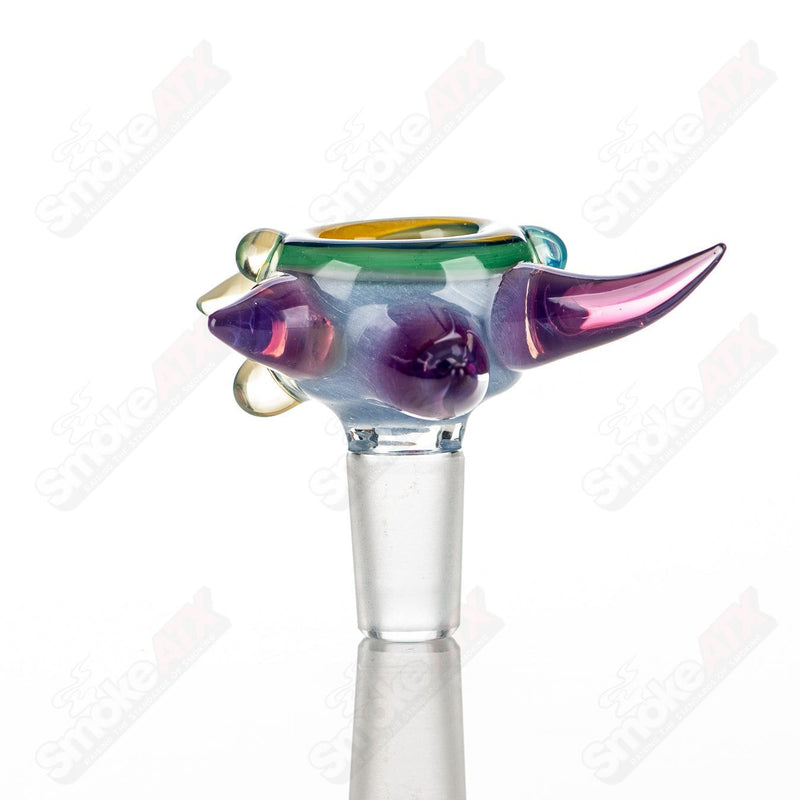 #14 14mm Full Color Worked Horn Milli Bowl JMass