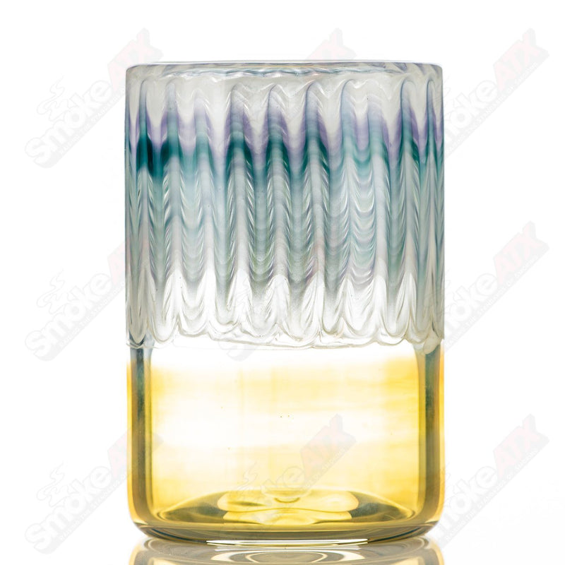 White/Lavender/Teal Wrap N Rake Tumbler by Ed Wolfe Glass - Smoke ATX