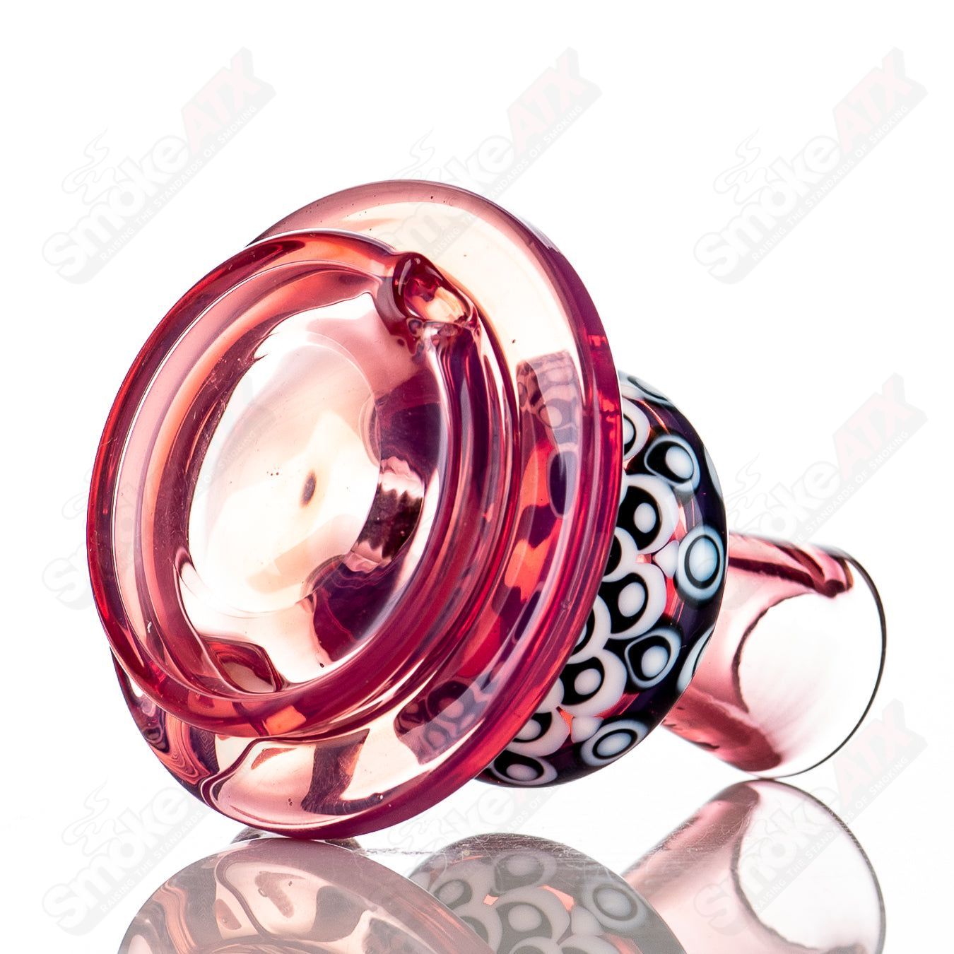 Heady Glass Puffco Top by Geoff Made Glass featuring a 6-dot-stack dry design for Indo X models.