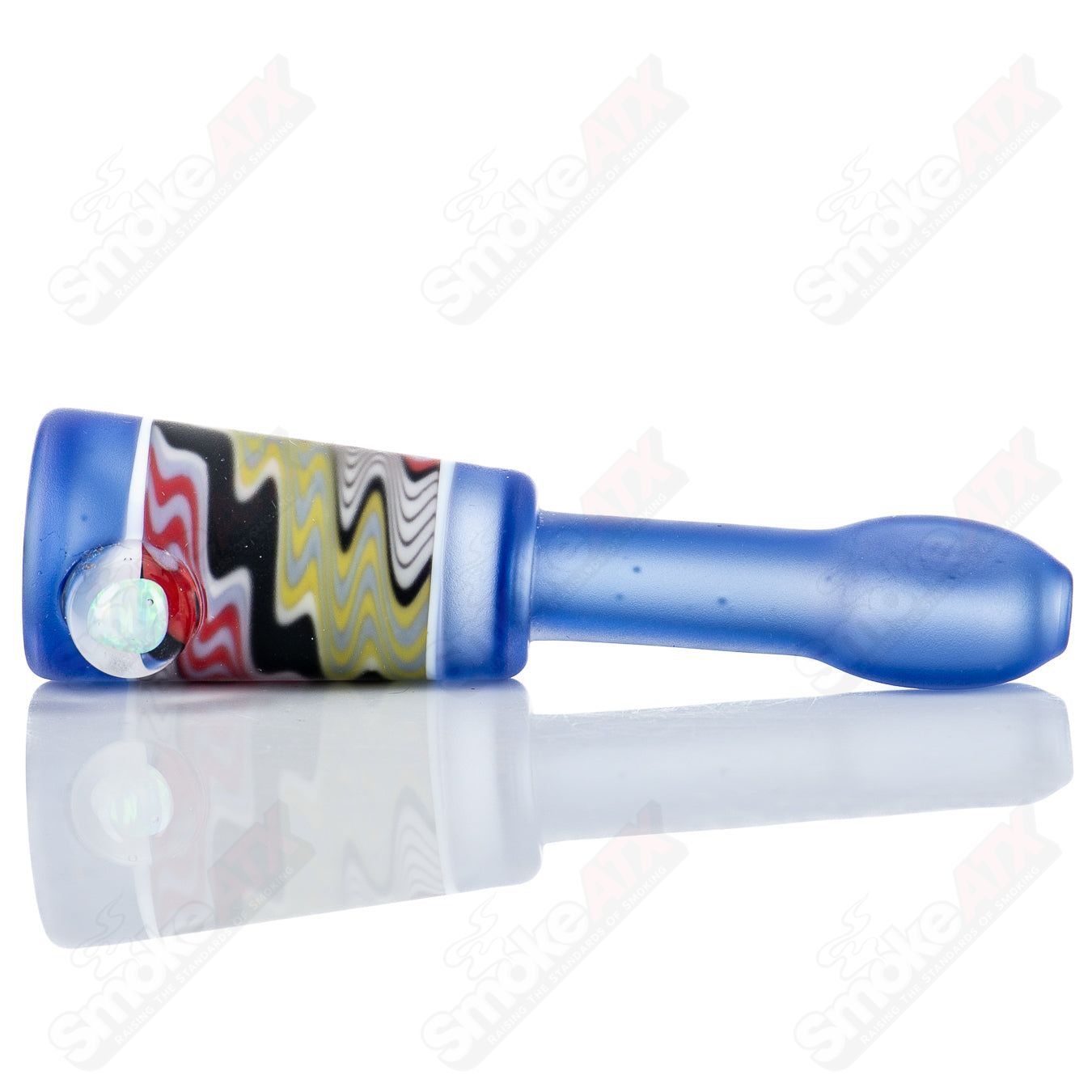 Kirkland Glassworks #6 Wig Wag Chillum, colorful heady glass chillum with intricate wig wag design and vibrant glass patterns.