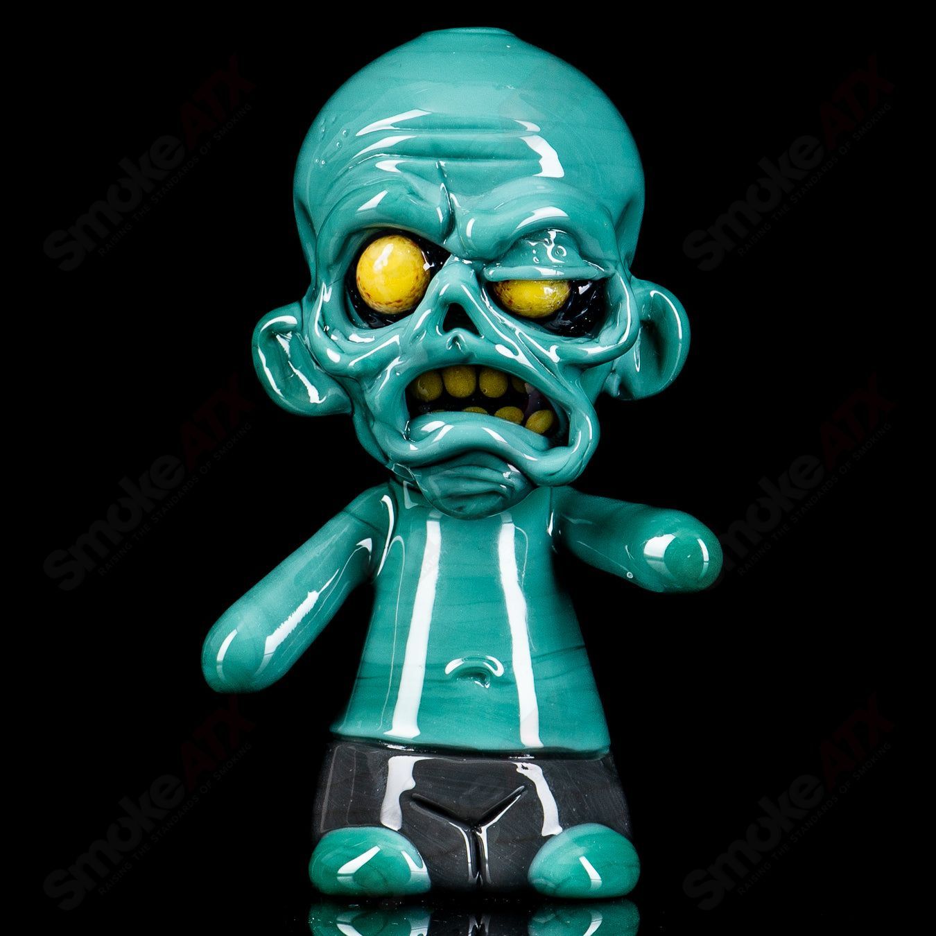 Ghost #6 Zombie Hand Pipe, a detailed heady glass hand pipe featuring a zombie hand design for smoking accessories.