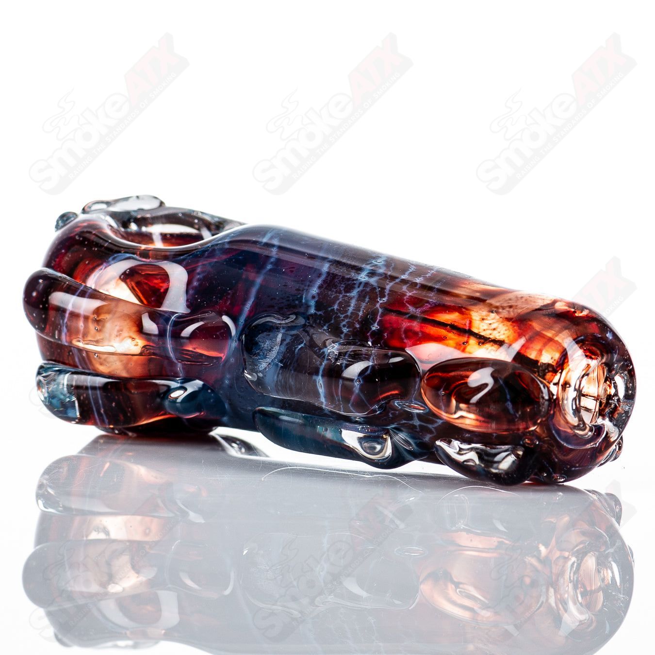 Glass pipe named #60 Spoon Glass by Nobody, clear glass with a rounded bowl and smooth mouthpiece for smoking.