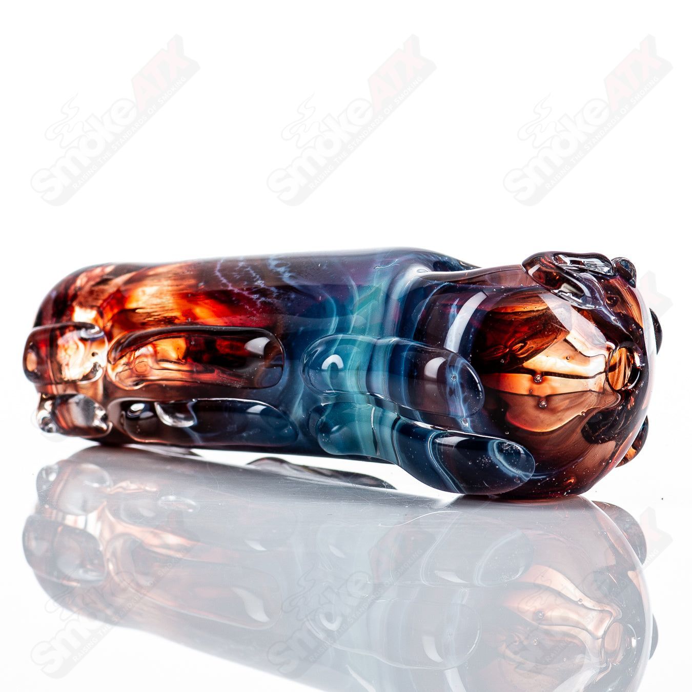 Glass pipe called #60 Spoon Glass by Nobody, featuring a clear glass design with a rounded bowl and smooth handle.