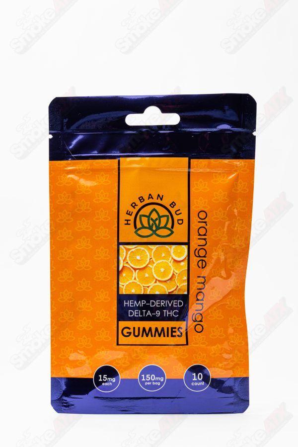 15mg Orange Mango 10ct D9 Gummies Herban Bud - Smoke ATX