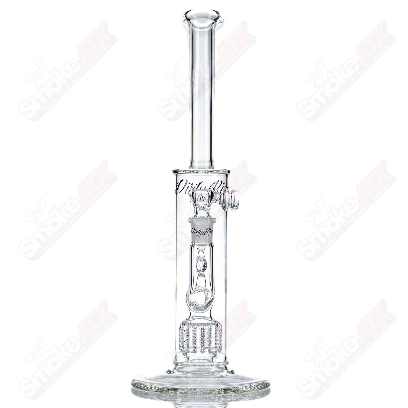 60mm Bent Neck Tube w/ Custom Apocoline Perc Dirty Rico - Smoke ATX