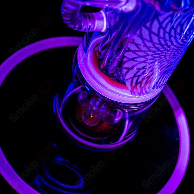 60mm Pillar Natty Neck Solid Foot Full Accent w F4 Perc (Lucy x Cherry) Sovereignty - Smoke ATX 