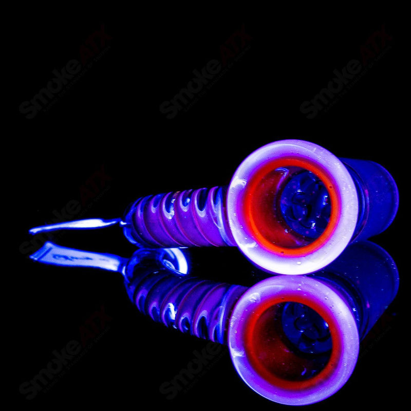 60mm Pillar Natty Neck Solid Foot Full Accent w F4 Perc (Lucy x Cherry) Sovereignty - Smoke ATX 