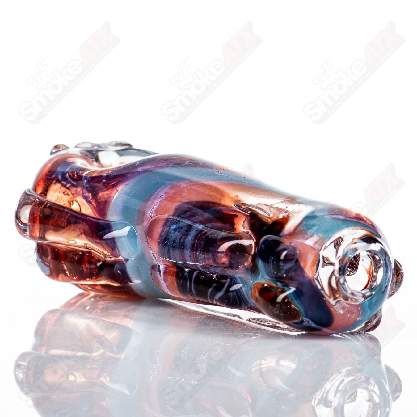 Glass pipe called #62 Spoon Glass by Nobody, featuring a clear, rounded bowl and smooth glass body for smoking.