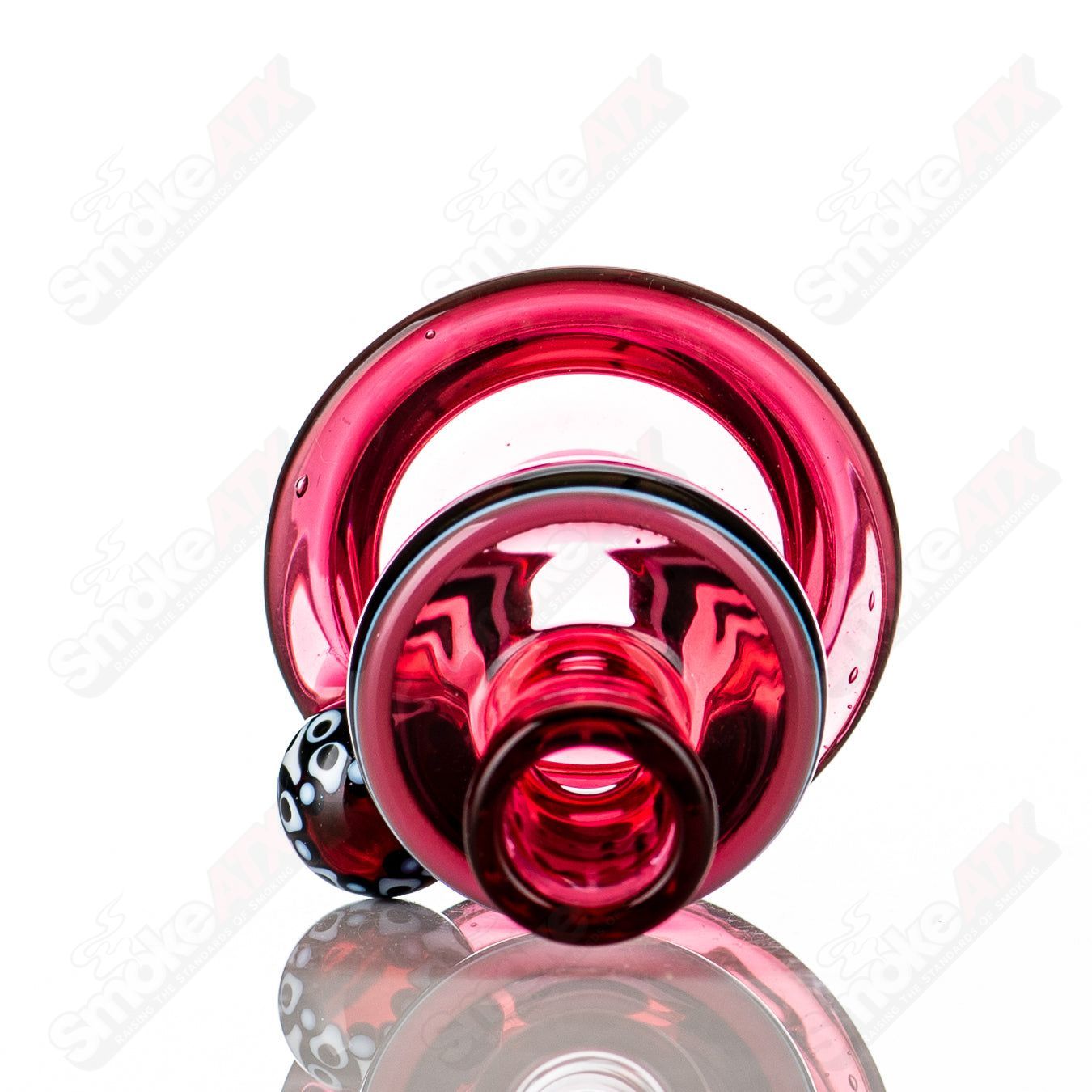 Heady glass Puffco Top Indo X by Geoff Made Glass featuring a 7-dot-stack design, designed for Puffco devices.
