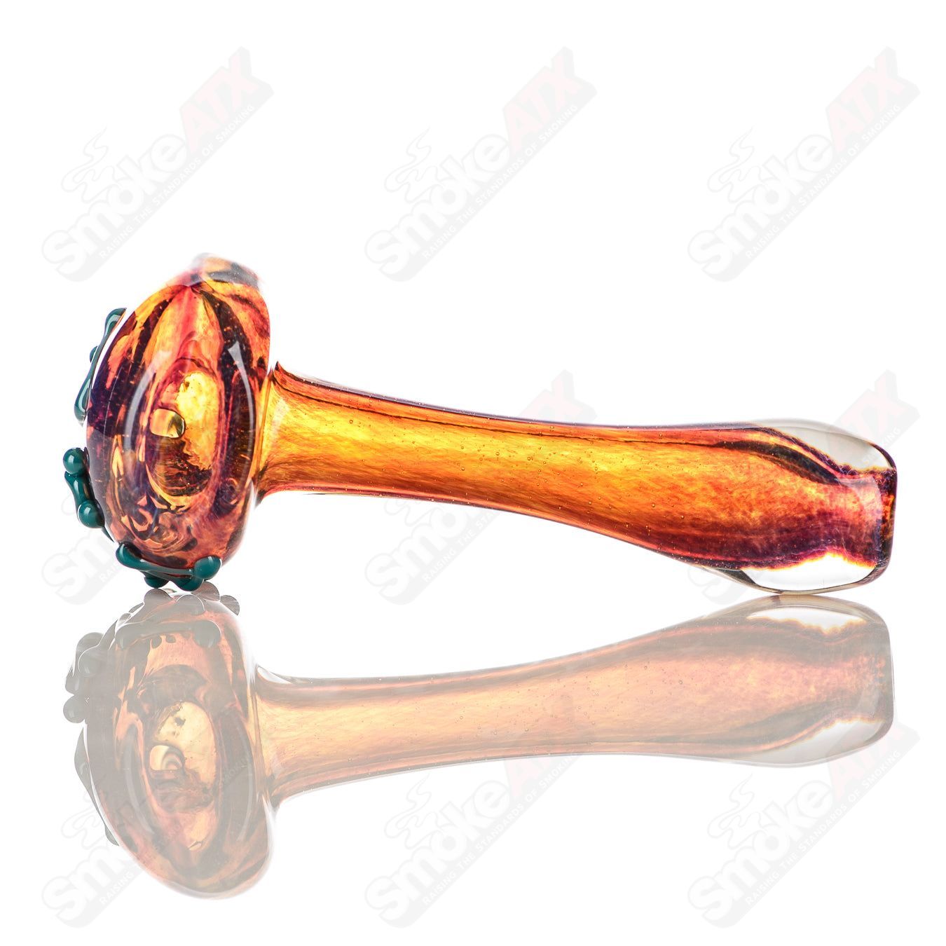 Beezy Glass Frog Spoon Pipe made of clear glass with a detailed frog design, designed for smoking purposes.