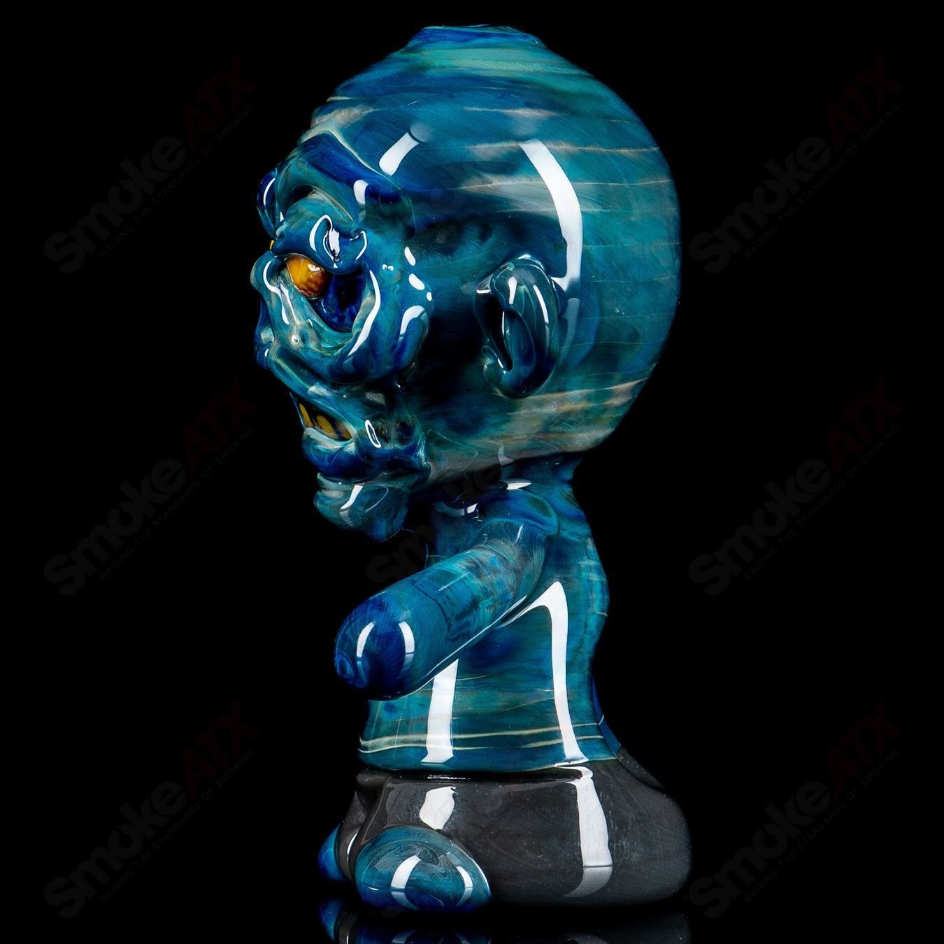 Ghost Heady Glass Zombie Hand Pipe featuring a detailed zombie hand design for smoking enjoyment.