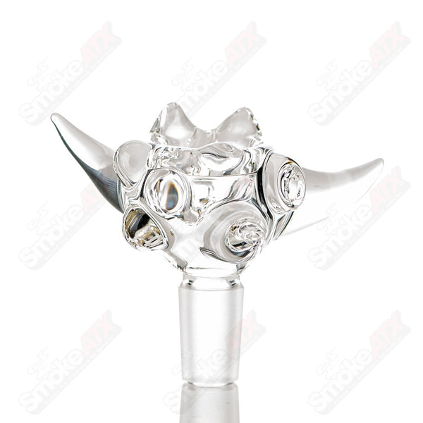 #3 14mm Clear Worked Horn Bowl JMass - Smoke ATX