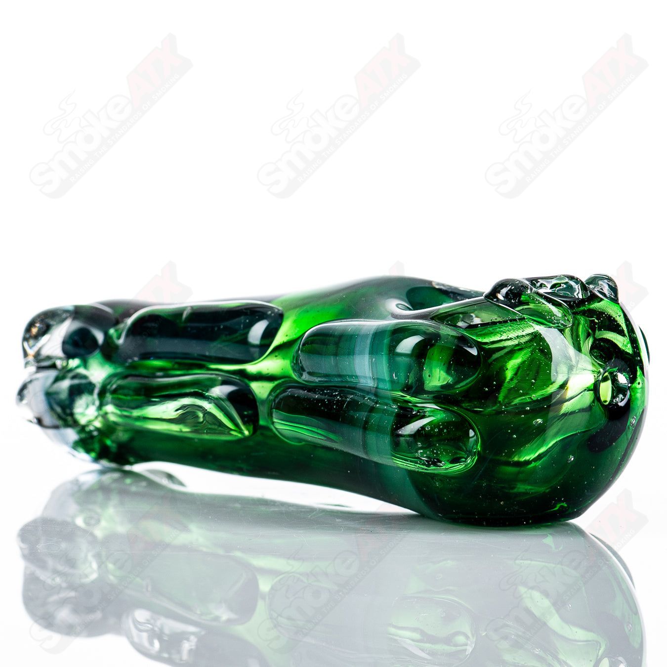 Glass pipe called #71 Spoon by Nobody, clear glass with a rounded bowl and straight stem, designed for smoking.