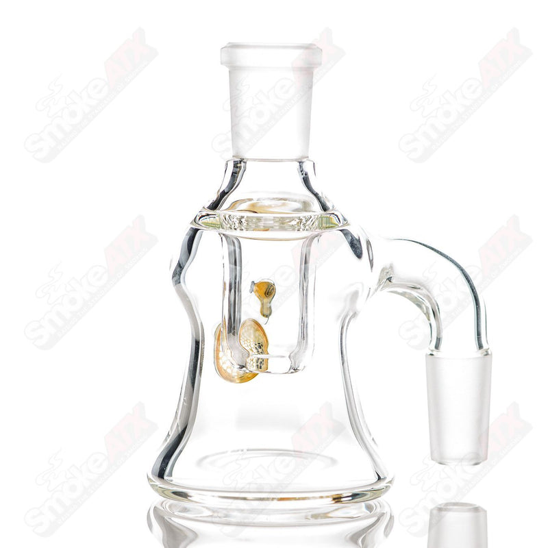 14/90 Clear Dry Catcher w Honeycomb + Bee Joe P Glass - Smoke ATX