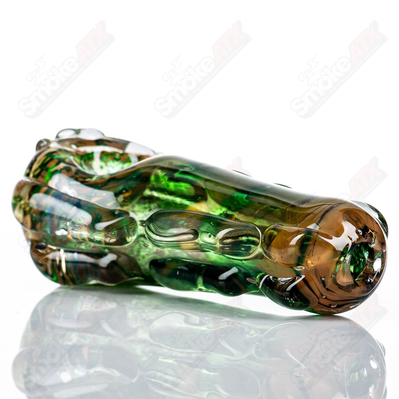 Glass pipe called #76 Spoon Glass by Nobody, featuring a clear glass design with a rounded bowl and smooth mouthpiece.
