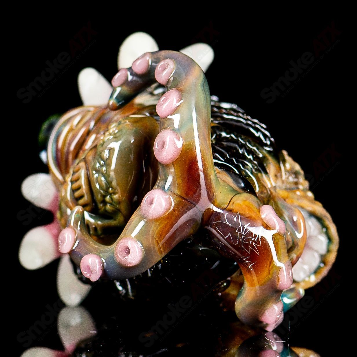 Colorful Sashalt pendant by Salt Glass, featuring vibrant heady glass design from the Blu Sun x SALT collaboration.