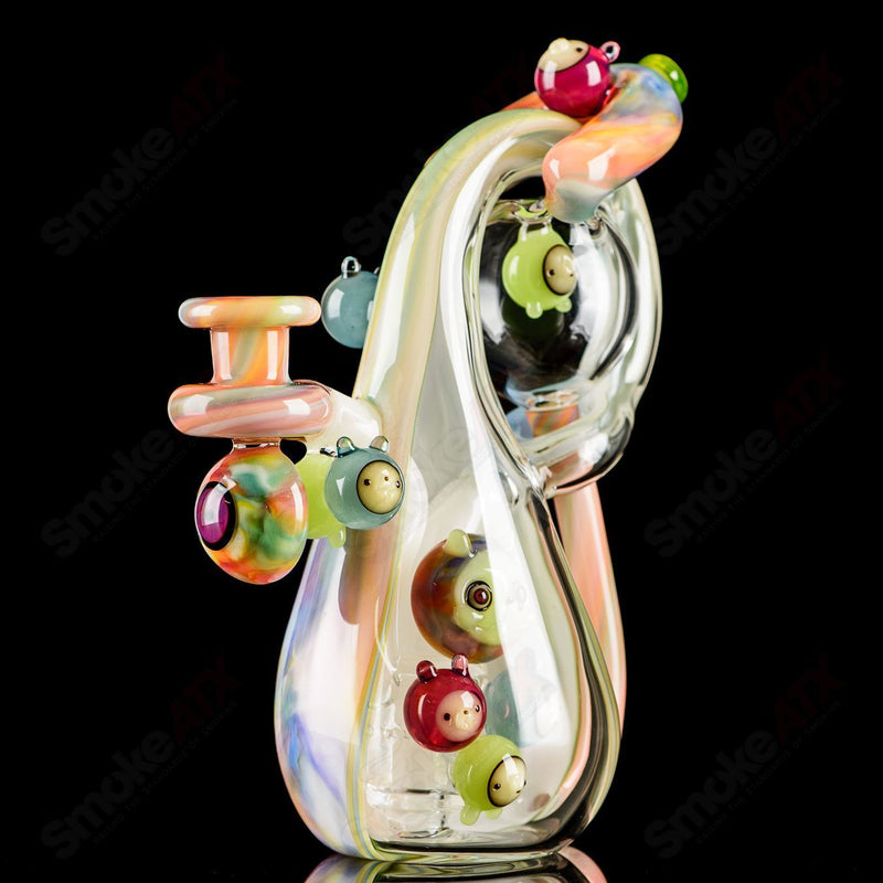 UV Reactive Multicolor Recycler Rig Earl Jr. x Aquarius Glass - Smoke ATX