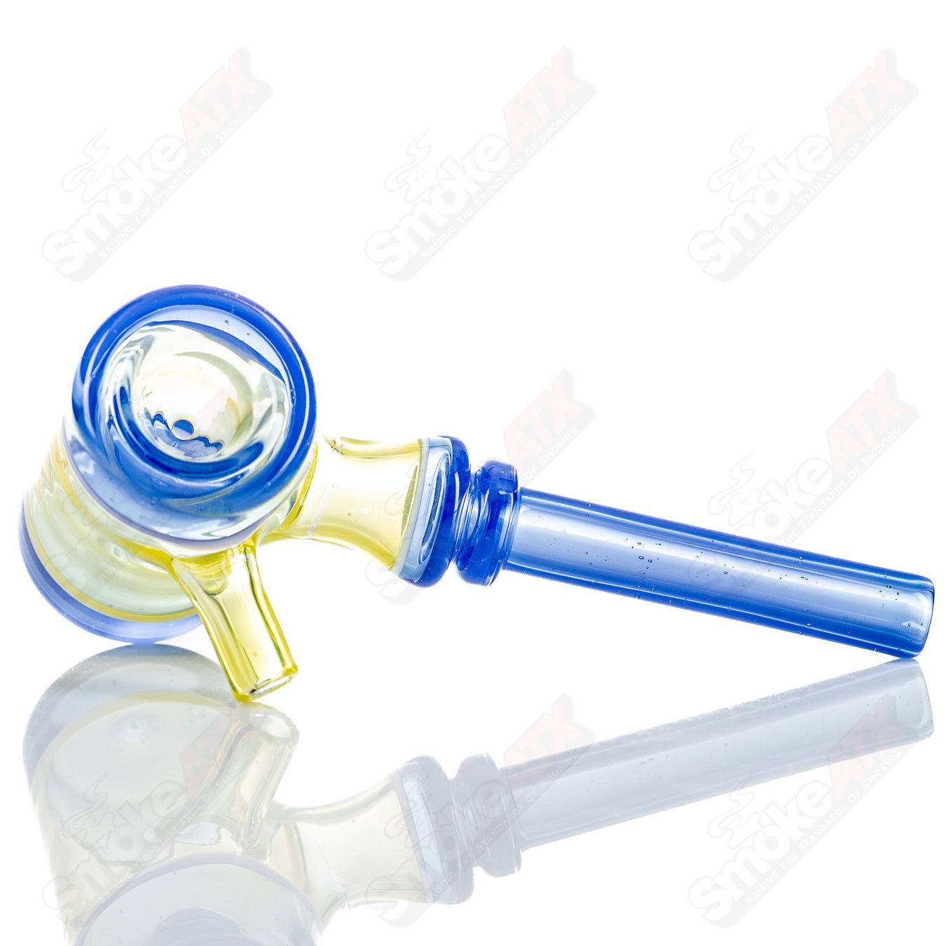 Colorful Kirkland Glassworks #8 Color Poker hand pipe with vibrant glass accents and intricate design.