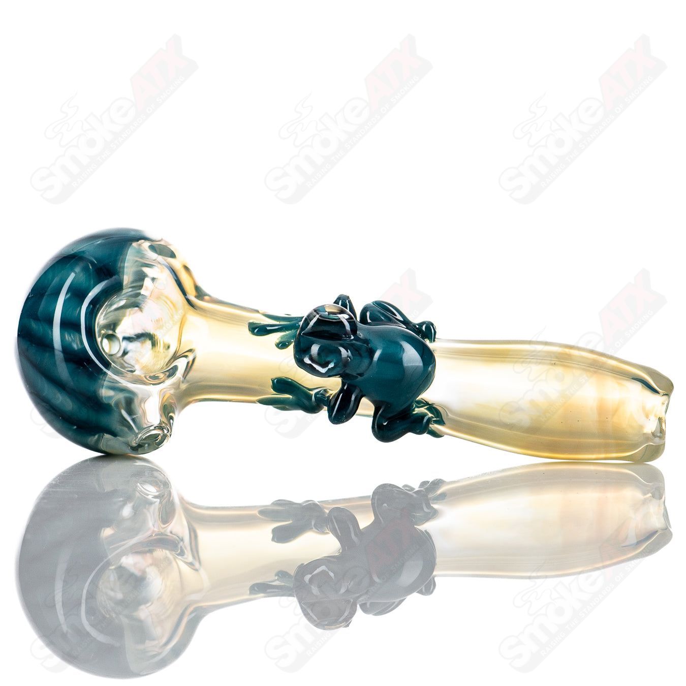Handmade glass #8 Critter Spoon by Molten Imagination featuring colorful critter design and smooth glass finish.