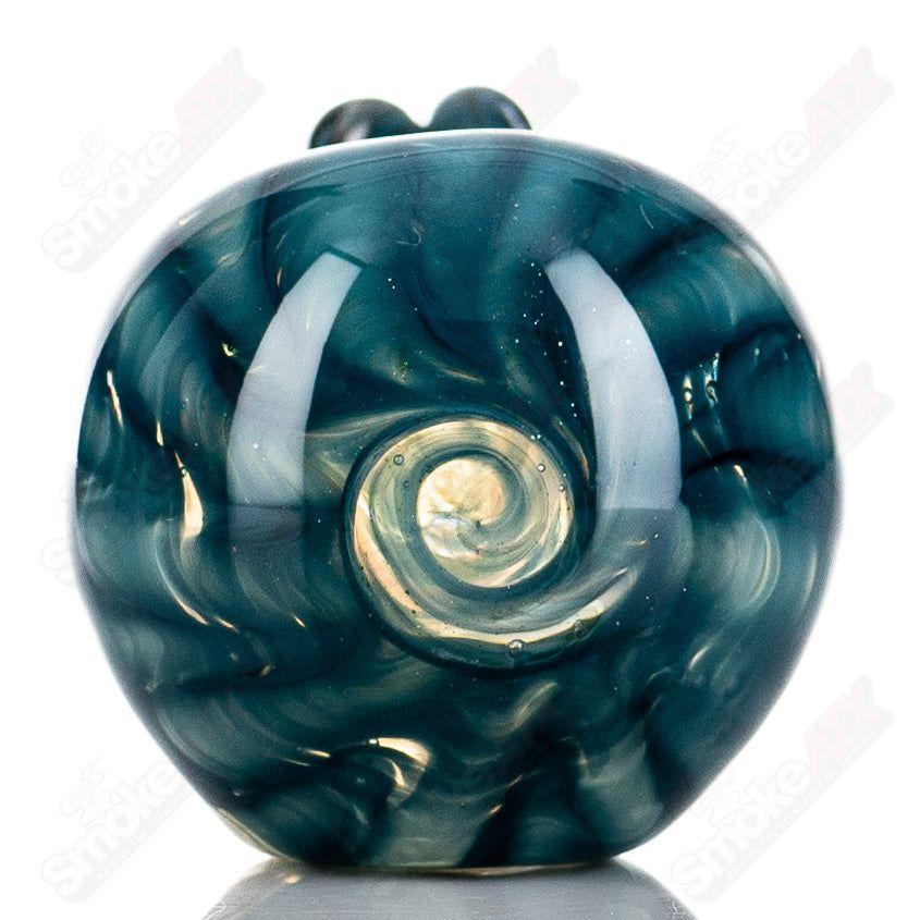 Handmade glass Critter Spoon by Molten Imagination featuring a detailed, colorful critter design for use as a hand pipe.