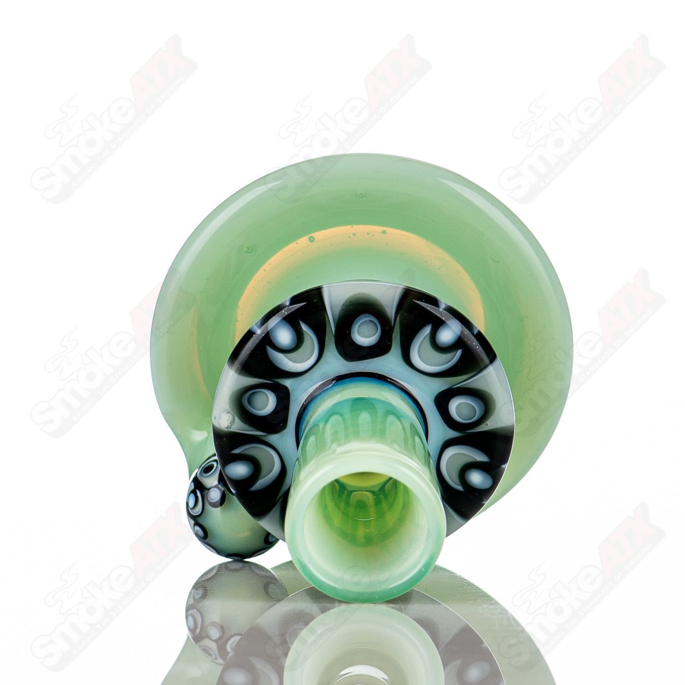 Heady glass Puffco Top with 8-dot stack design, made by Geoff Made Glass, for Dry Puffco devices.
