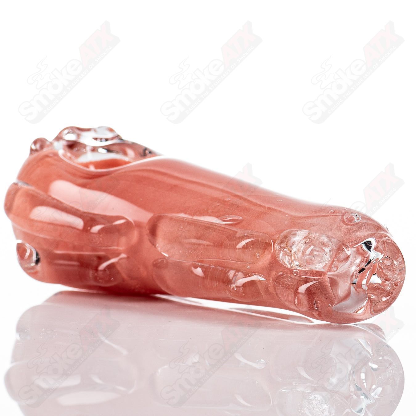 Glass pipe called #81 Spoon by Nobody featuring clear glass with a smooth, rounded bowl and elongated stem for easy handling.