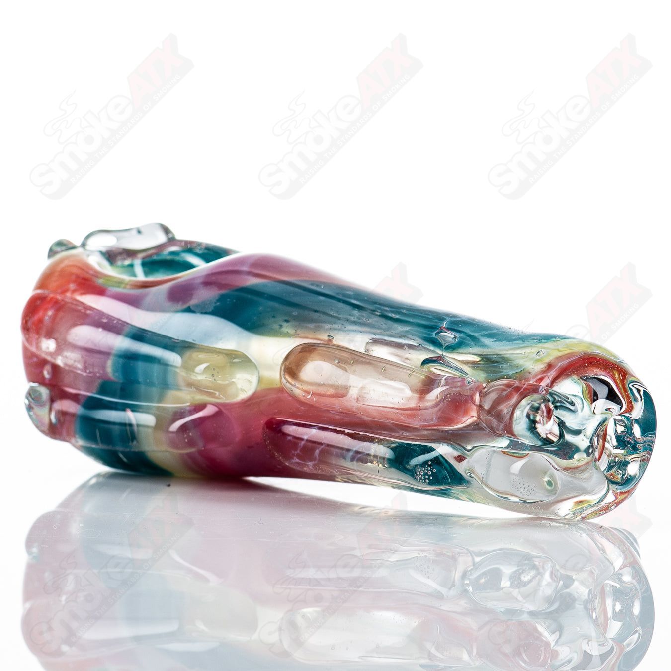 Glass pipe called #84 Spoon by Nobody, featuring clear glass with a smooth, rounded bowl and elongated stem design.