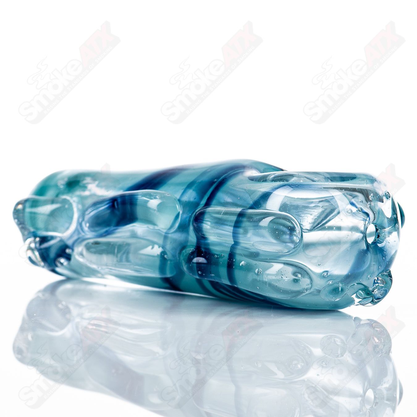 Glass pipe called #88 Spoon by Nobody, clear glass with a smooth bowl and elongated neck for smoking or collection.