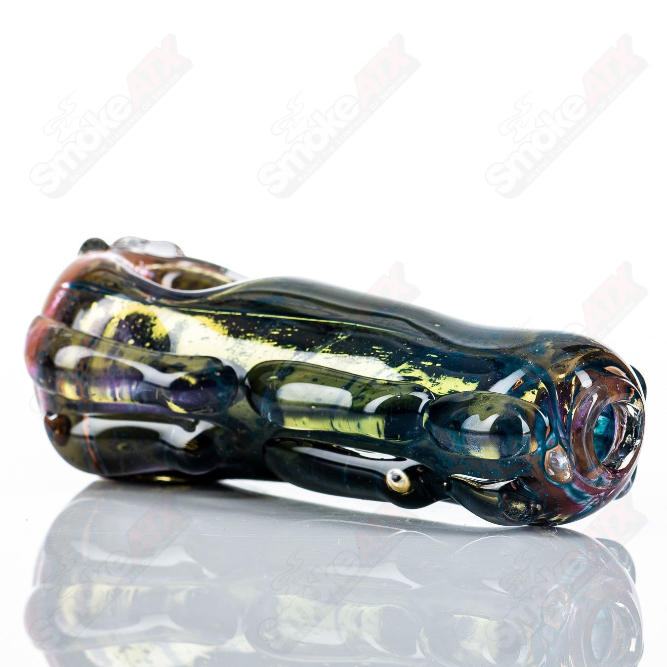 Glass pipe titled #89 Spoon Glass by Nobody, featuring a clear glass design with a rounded bowl and smooth mouthpiece.