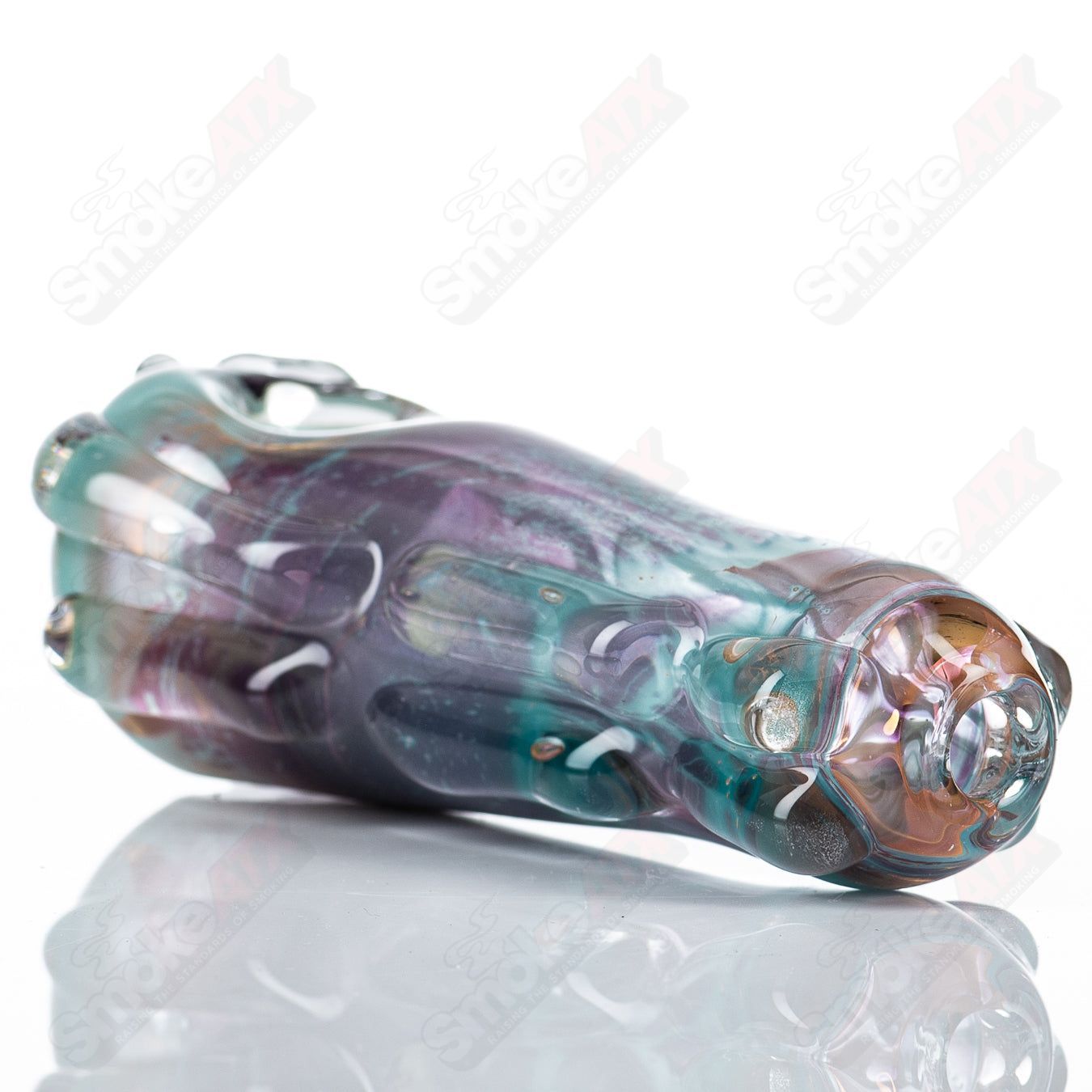 Glass pipe called Spoon Glass by Nobody featuring a clear, rounded bowl and smooth glass construction.