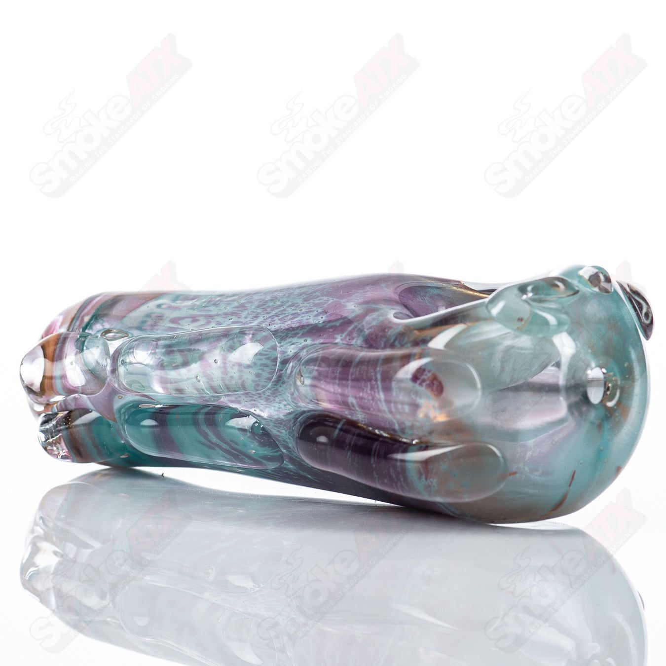 Glass pipe called the #91 Spoon Glass by Nobody, featuring a clear glass design with a rounded bowl and smooth stem.