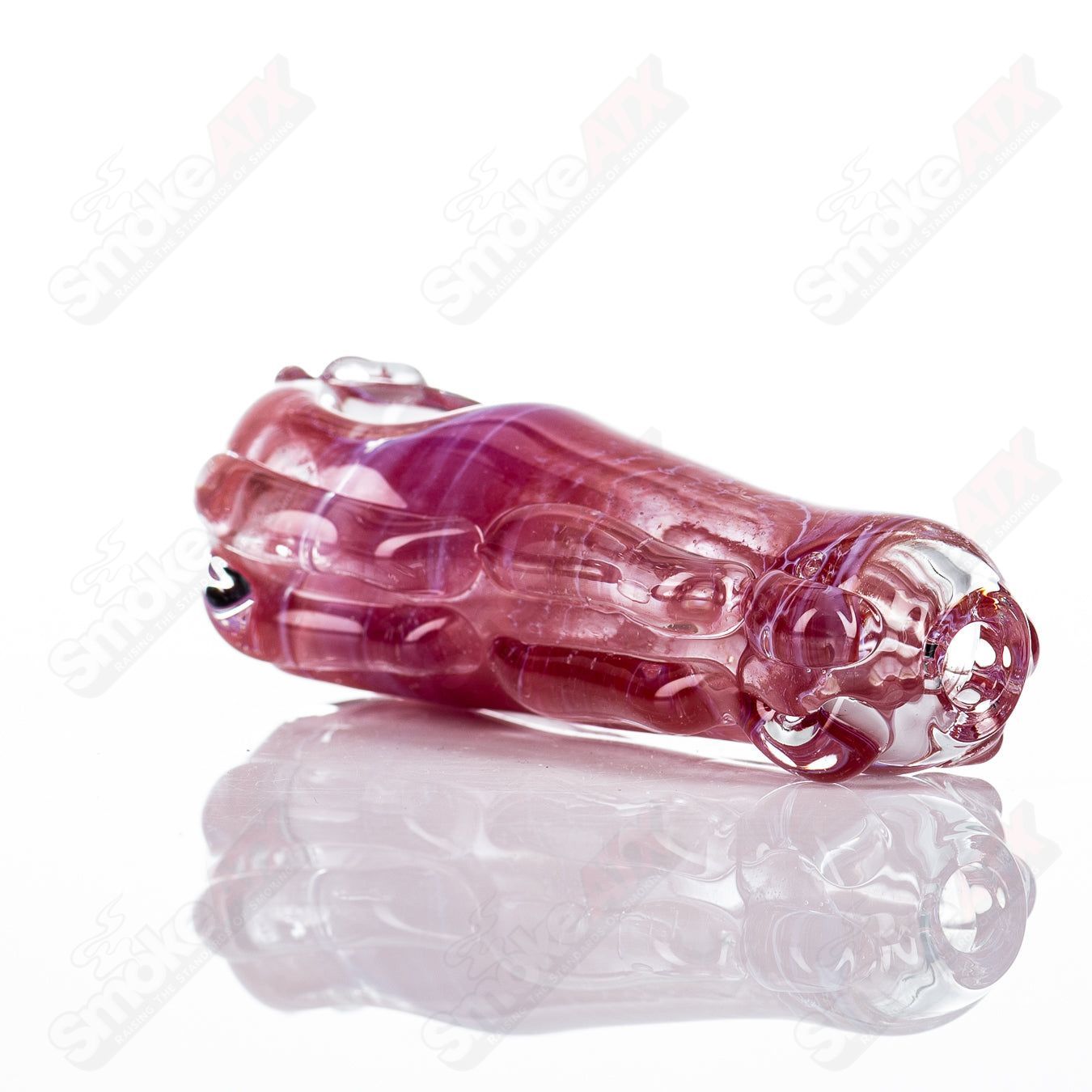 Glass pipe called the #95 Spoon Glass by Nobody, featuring a clear glass design with a rounded spoon shape for smoking.