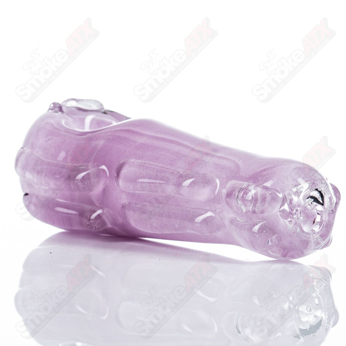 Glass pipe called Spoon Glass by Nobody featuring a clear, smooth glass design with a rounded bowl and ergonomic shape.