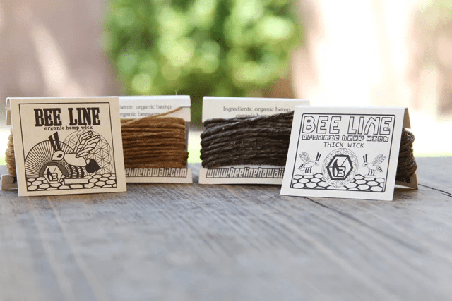 9ft Bee Line Hemp Wick for 420 use, natural hemp wick ideal for lighting herbs and candles, featuring eco-friendly packaging.