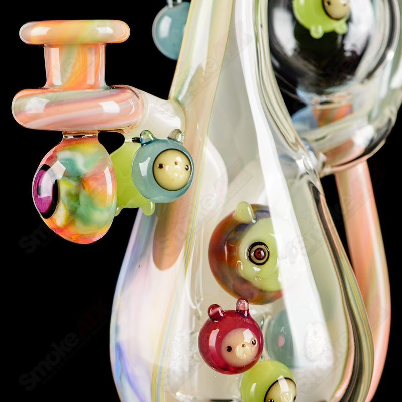 UV Reactive Multicolor Recycler Rig Earl Jr. x Aquariust Glass - Smoke ATX