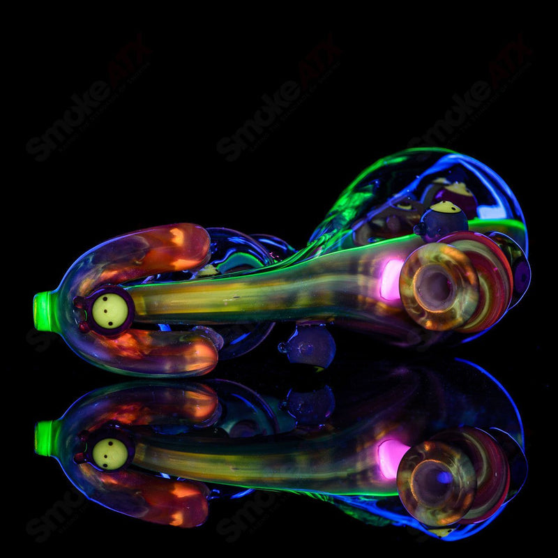 UV Reactive Multicolor Recycler Rig Earl Jr. x Aquariust Glass - Smoke ATX