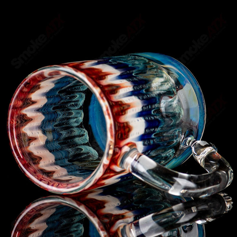 Red/White/Blue Wrap N Rake Mug by Ed Wolfe Glass - Smoke ATX