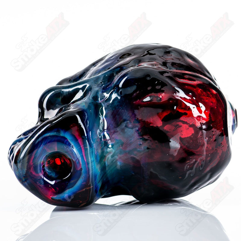 Fumed  Skull Dry Pipe by Team Snodgrass