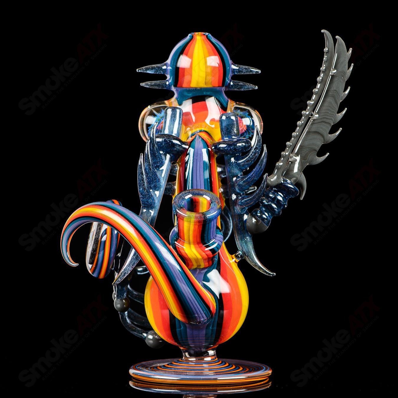 Alien Cthulhu Rig by Freeek Glass, a heady glass concentrate rig featuring alien and Cthulhu design with intricate glasswork.