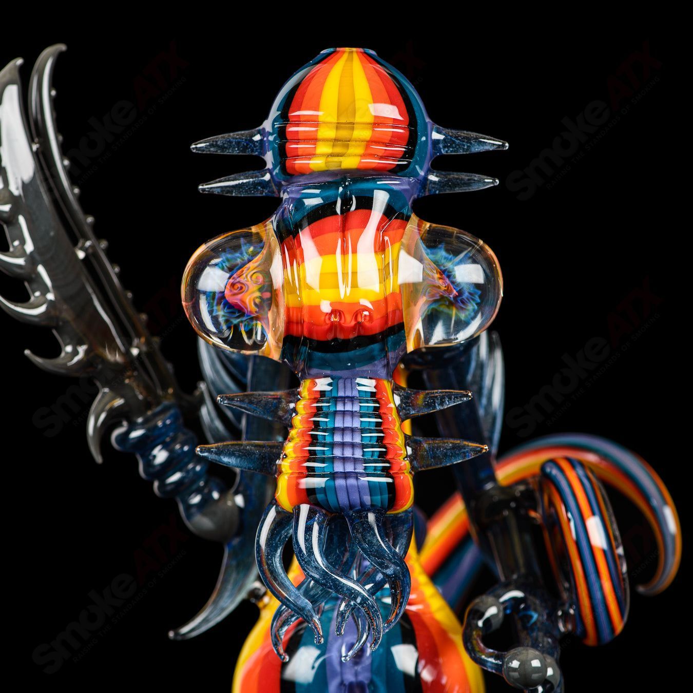 Alien Cthulhu Rig by Freeek Glass, a detailed heady glass concentrate rig featuring alien and Cthulhu design elements.