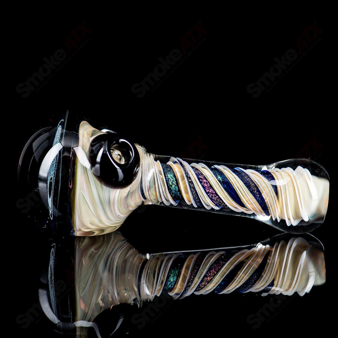 Alien Dichro Image Spoon by Talent Glass - Smoke ATX