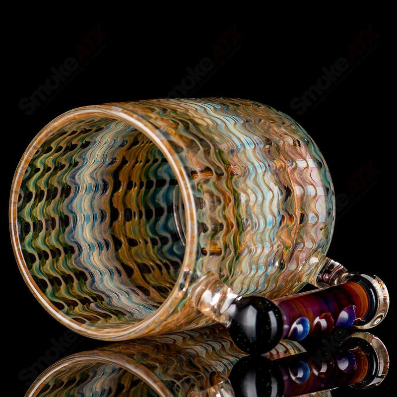 Fumed Wrap N Rake Glass Log Mug by Ed Wolfe Glass - Smoke ATX