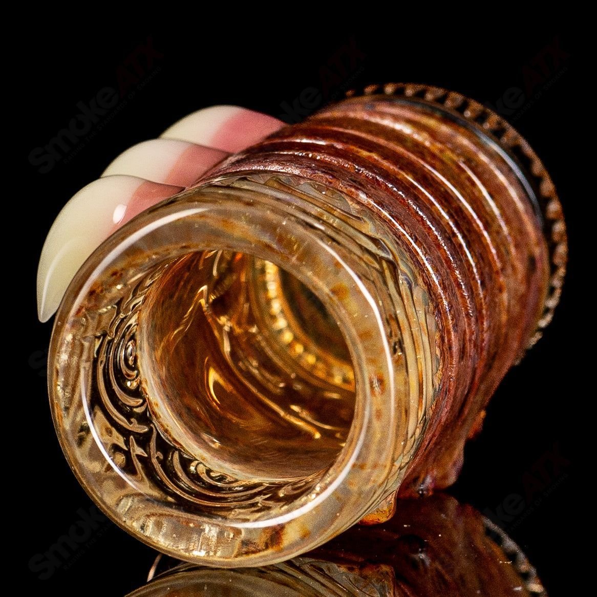 Salt Glass Amazon Bronze Serum Shot Glass, a heady glass cup with a sleek bronze finish, ideal for serving small drinks or shots.