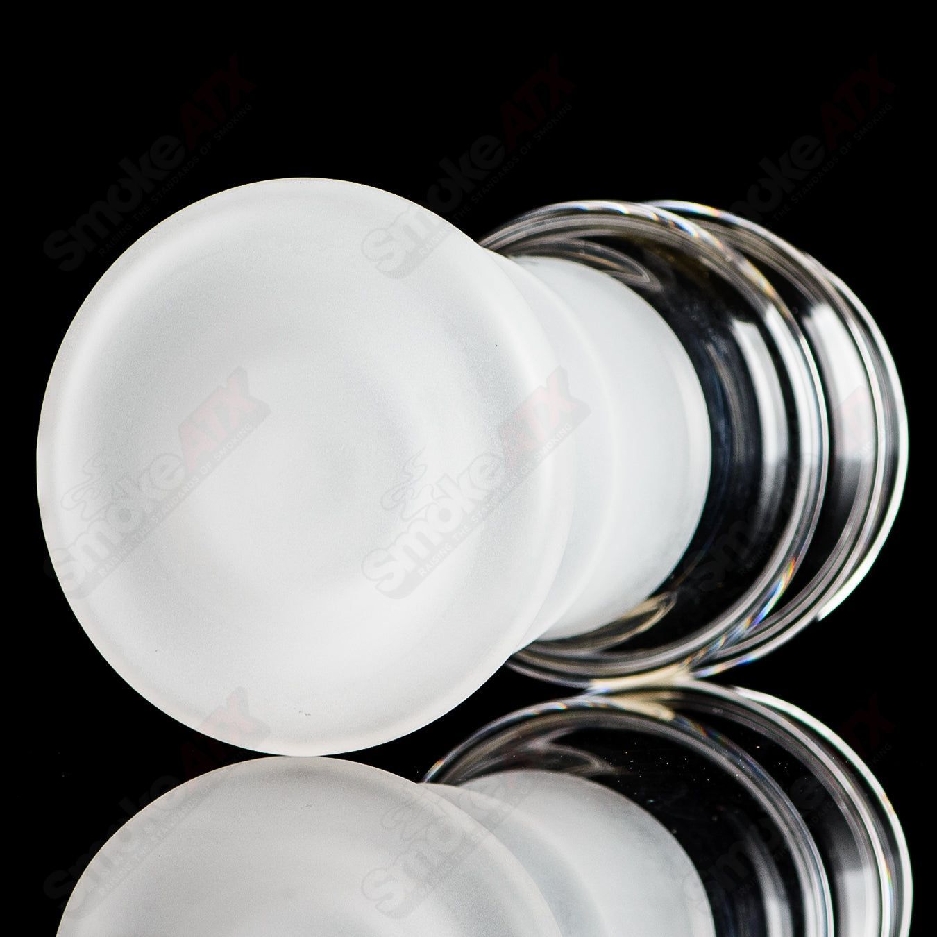 Frosted craft beer glass by Austin Made Glass, featuring a sturdy heady glass cup design for enjoying craft beers.