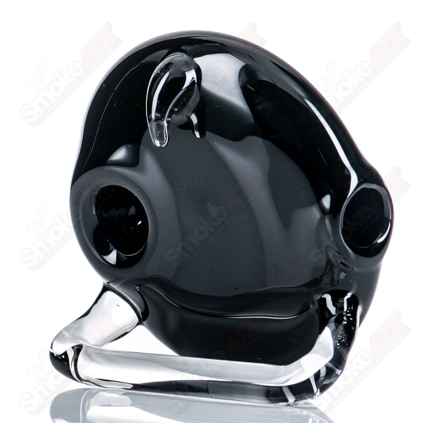 JMass Belt Buckle Pipe, a unique heady glass hand pipe designed like a belt buckle with intricate glasswork.