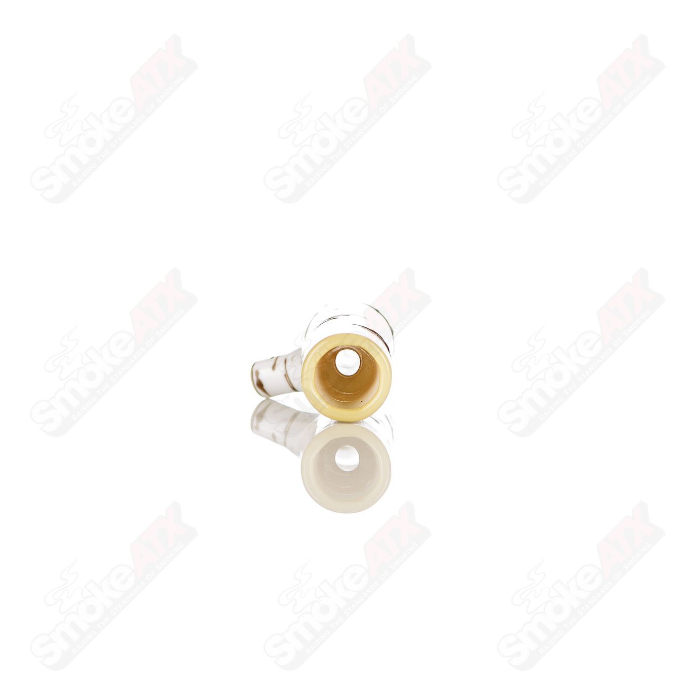 Foster Glass Birch Chillum, a clear heady glass chillum with intricate design detail, showcasing artisanal craftsmanship.