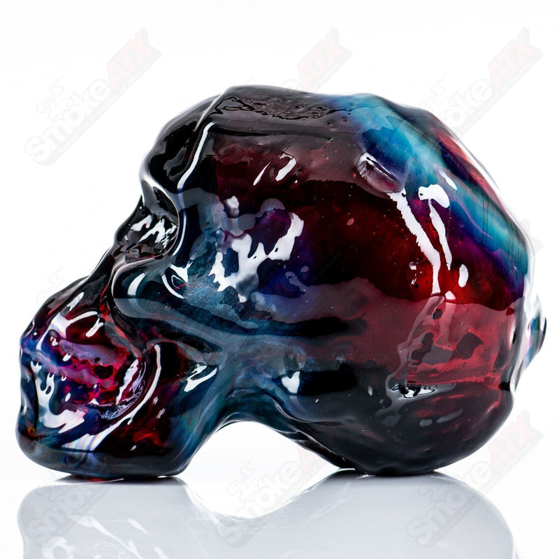 Fumed  Skull Dry Pipe by Team Snodgrass