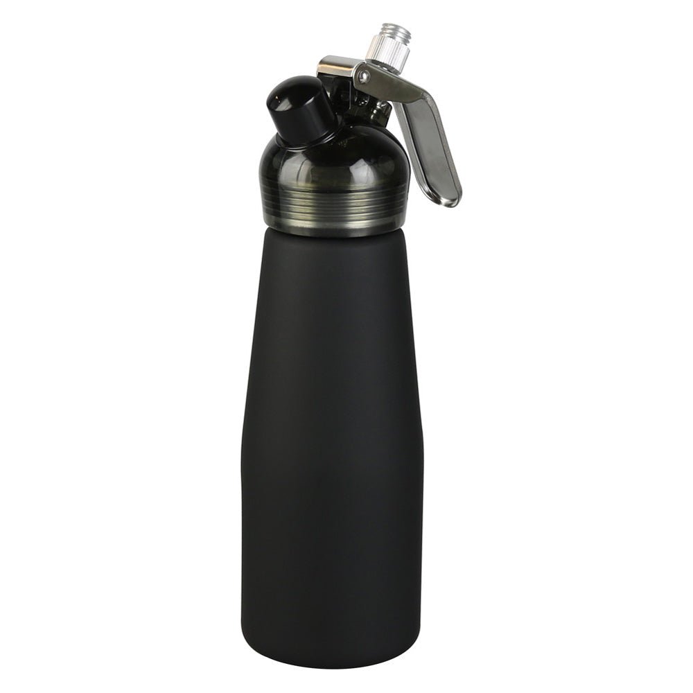 Black Special Blue Suede Series dispenser for 1 pint cream chargers, designed for easy dispensing and professional use.